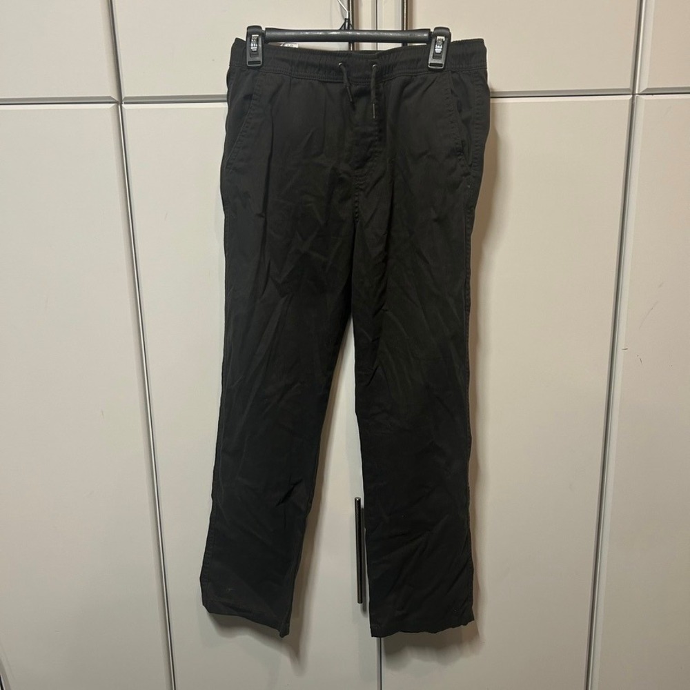 Billabong Boys Black Elastic Waist Chino Pants Size L 14/16 Drawstring BSFIC03F